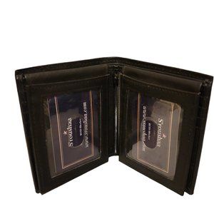 RFID Blocking Menes Leather Bi-Fold Big Hipster Wallet, 25 cards slots